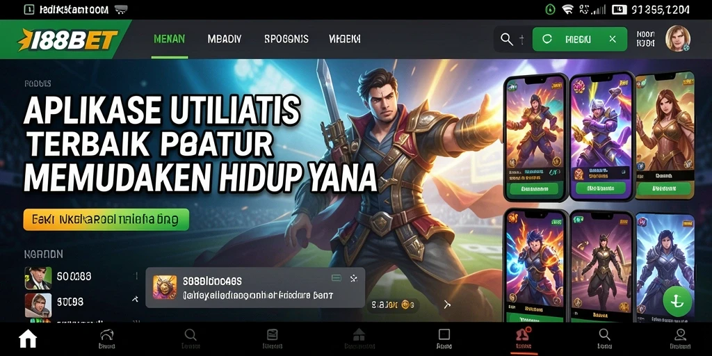 Tampilan utama 188BET menampilkan berbagai fitur utilitas yang memudahkan pengguna.