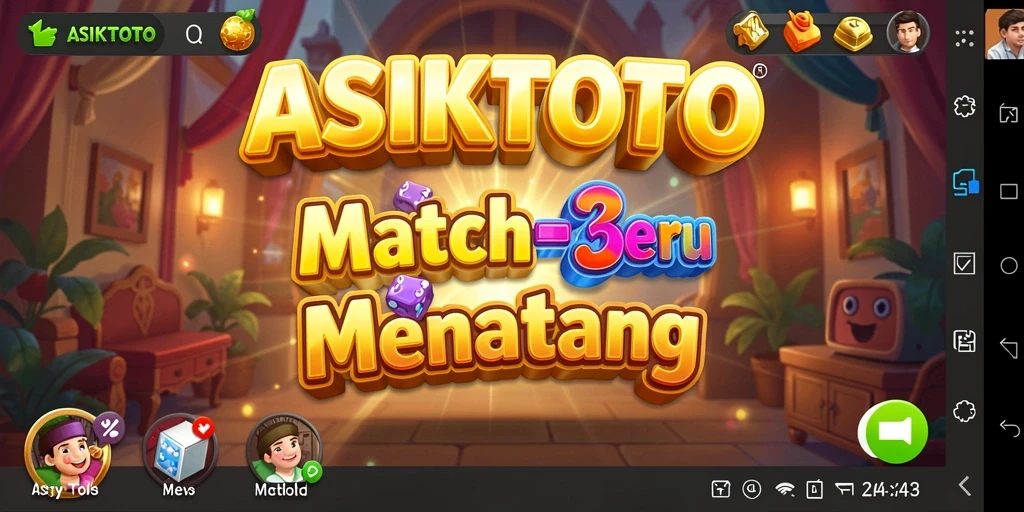 Screenshot gameplay ASIKTOTO dengan elemen Match-3 yang seru.