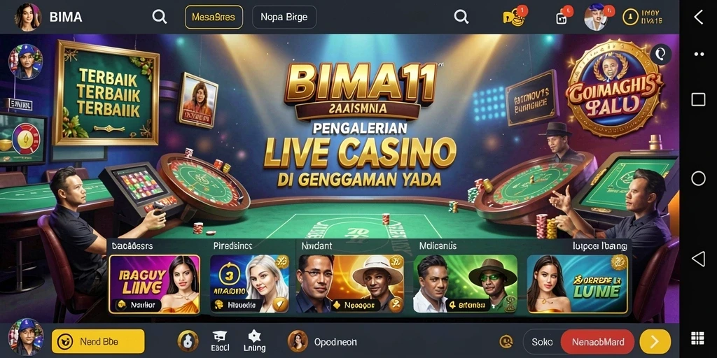 Screenshot BIMA11 menampilkan dealer nyata dan gameplay yang menarik.