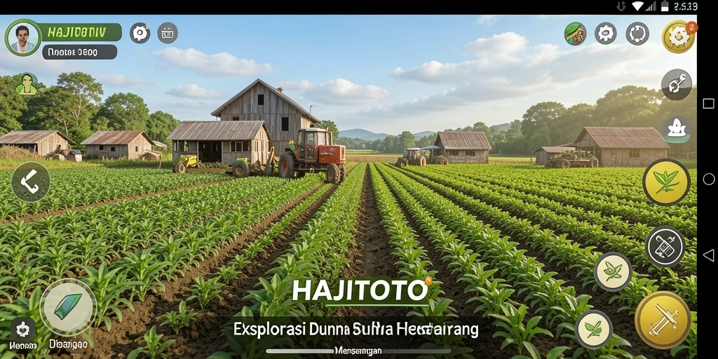 Tangkapan layar gameplay <strong>HAJITOTO</strong> menampilkan aktivitas bertani yang menyenangkan.