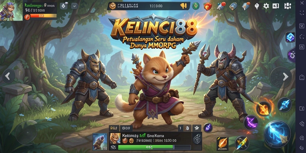 Tampilan gameplay mendebarkan dalam KELINCI88 di dunia MMORPG.
