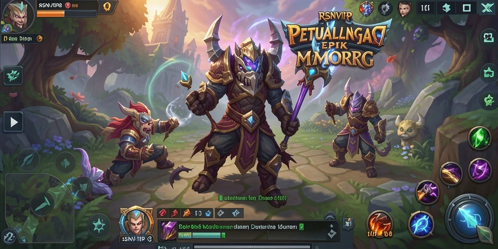 Tampilan memukau gameplay MMORPG RSNVIP8 yang penuh aksi.