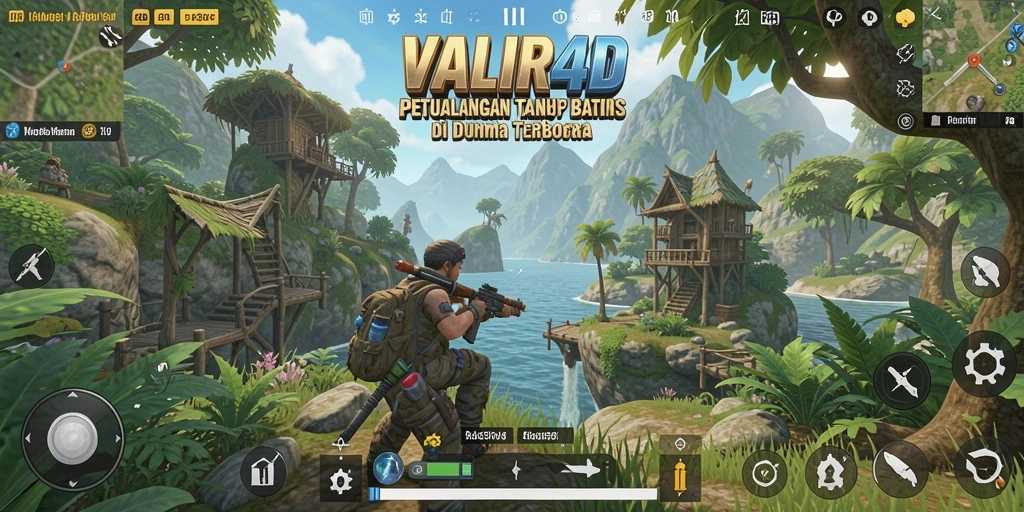 Screenshot utama VALIR4D menampilkan gameplay Open World yang epik.