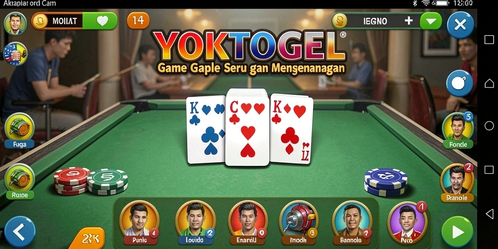 Tampilan gameplay seru di YOKTOGEL menunjukkan keseruan bermain Gaple.