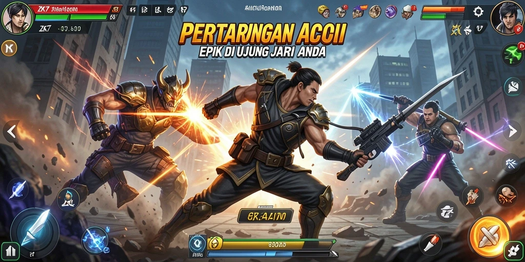 Tampilan gameplay ZK7 yang penuh aksi dan menegangkan.